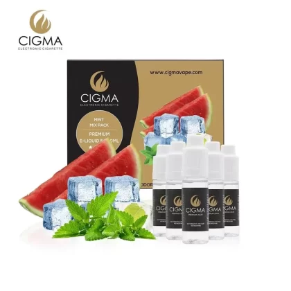 Cigma e-Liquid – Mint Mix 0mg 10ml Bottle x 5 Pack | Cigee