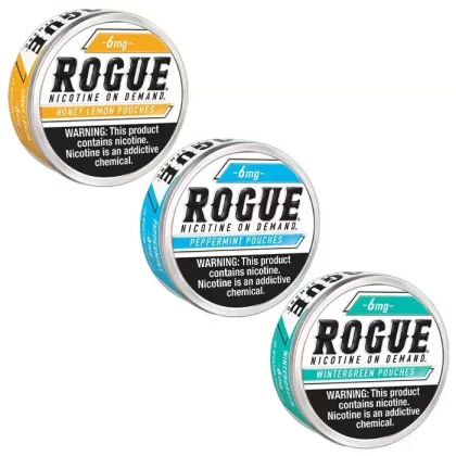 Rogue Nicotine Pouches - Nicotine and Flavor#6mg - Peppermint>6mg - Honey Lemon>6mg - Spearmint>6mg - Wintergreen>6mg - Apple>6mg - Berry>6mg - Cinnamon>6mg - Mango>6mg - Frost>6mg - Citrus>