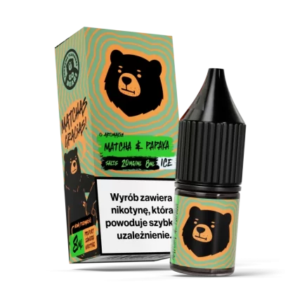 Liquid Go Bears Salt Tea 8ml 20mg Matcha Papaya