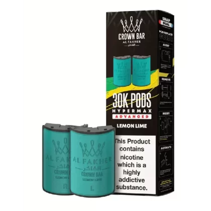 Al Fakher 30k Hypermax Prefilled Pods Lemon Lime - Strength#20mg