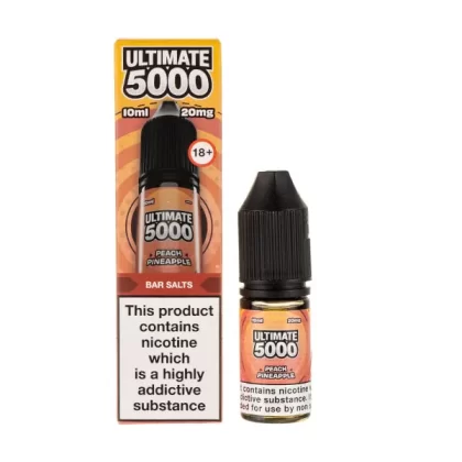 Peach Pineapple Nic Salt E-Liquid by Ultimate 5000 Bar Salt - 5mg