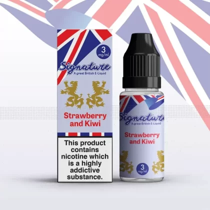 STRAWBERRY AND KIWI E LIQUID E LIQUID BY SIGNATURE 10ML