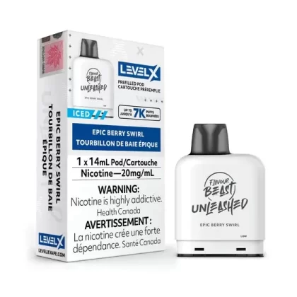 FLAVOUR BEAST UNLEASHED LEVEL X PODS – EPIC BERRY SWIRL
