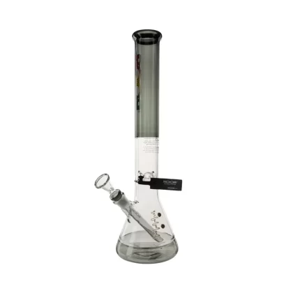 RooR® | Colored Beaker w/ Gridded Downstem | 18″ – 14mm – Black - Vape Store