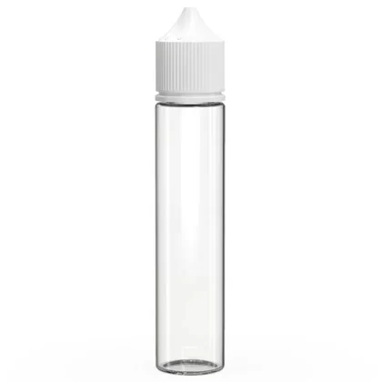 CHUBBY GORILLA | Child Resistant Unicorn V3 PET Dropper Bottles Clear | 75mL – w/ White Lid – 500 Count