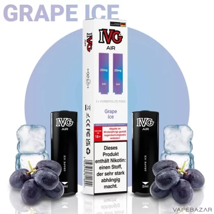 IVG AIR Pods – Grape Ice (2er Pack) - IVG / 20mg/ml / 2ml / Nein
