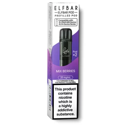 Mixed Berries Elfbar 600 Prefilled Pods - 20 mg/ml (1EB1DD)
