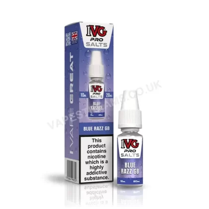 IVG Pro Blue Razz GB Nic Salt E-Liquid - Vapestreams Co