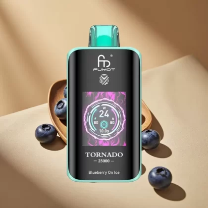 Fumot Tornado 25000 Puffs HD Screen 20ml Blueberry On Ice Disposable Vape