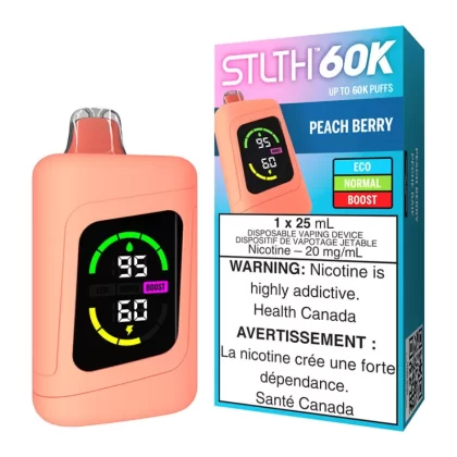 STLTH 60K Disposable Vape Device - Peach Berry - 20mg/ml