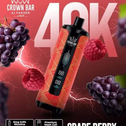 Al Fakher Crown Bar Mega Max 40K - Grape Berry - Crownbar Vape