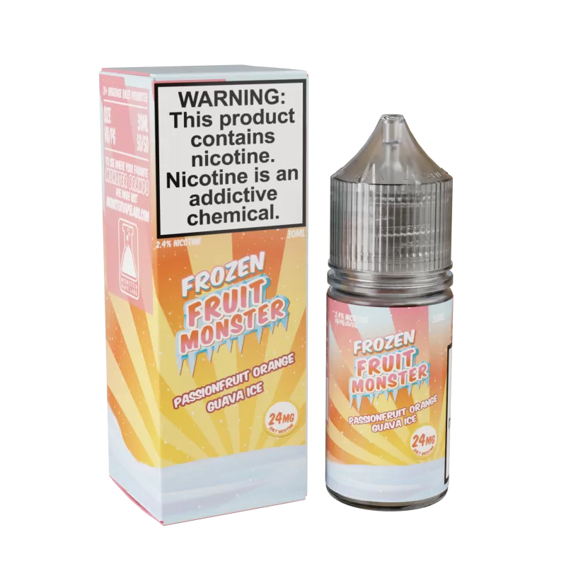 Frozen Fruit Monster Salt - Passionfruit Orange Guava Ice - 30ML E-Liquid - 48MG