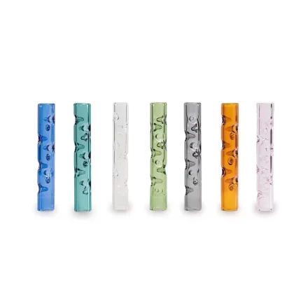 Planet of the Vapes Glass Cooling Stem - Color#Blue>Teal>Clear>Green>Grey>Orange>Pink