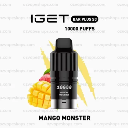 IGET Bar Plus S3 Pod – Mango Monster - Ozvapeone (709735)