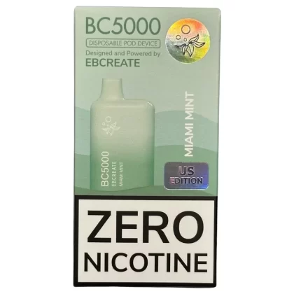 Zero Nicotine – BC5000 – Miami Mint – EBCreate - Vape Store