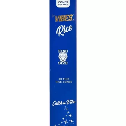 Vibes King Size Rice Pre Rolled Cones (20-Pack)