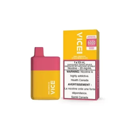 Vice Box Rechargeable Disposable Vape – 6000 Puffs – Pink Lemon Ice