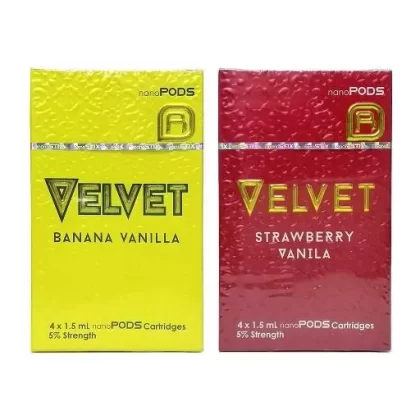 VELVET – nanoPODS Cartridge (V2) - Banana Vanilla, Strawberry Vanilla