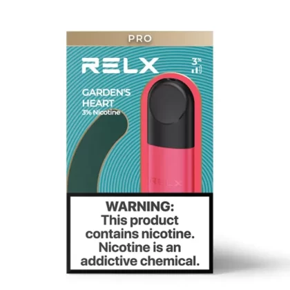 RELX Pod Pro – Garden’s Heart (Strawberry ICE) – 3% Nicotine - Single, Pack of 2; 5% NICOTINE