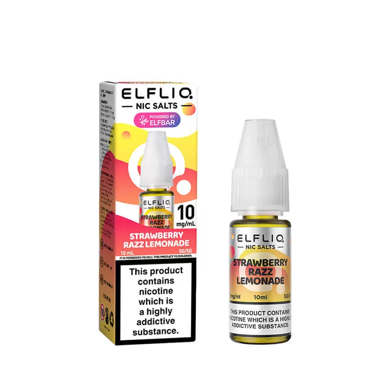 Elf Bar ElfLiq Strawberry Razz lemonade Nic Salt E-Liquid - Image 2