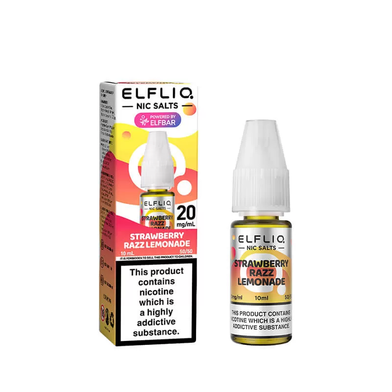 Elf Bar ElfLiq Strawberry Razz lemonade Nic Salt E-Liquid - Image 3
