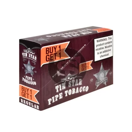Tin Star Pipe Tobacco B1G1 6 Pouches of 0.7oz Regular