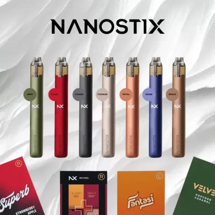 Nanostix Pod Kit - Colors#Black>Silver>Blue>Red>Rose Gold>Gunmetal>Green>Purple>Gradient>White (1E9196)