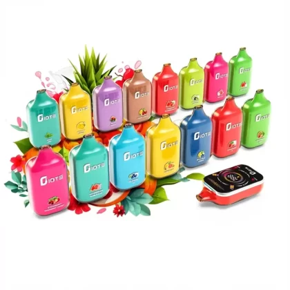 IQTE 50000 Puffs 50K Adjustable Airflow Disposable Vape - Watermelon Ice, Strawberry Ice; 5-nicotine, 2-nicotine