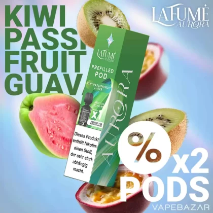 La Fume Aurora Podsystem – Kiwi Passionfruit Guava 2er Pack