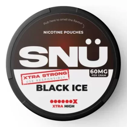 SNU Nicotine Pouches – Black Ice Extra Strong