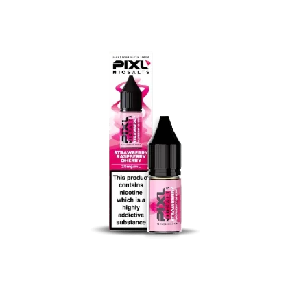 PIXL Nic Salt E-Liquid Strawberry Raspberry Cherry 10ml - Nicotine Strength#20mg>10mg (EDA00F)