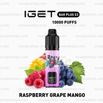 IGET Bar Plus S3 Kit – Raspberry Grape Mango - Vape Store