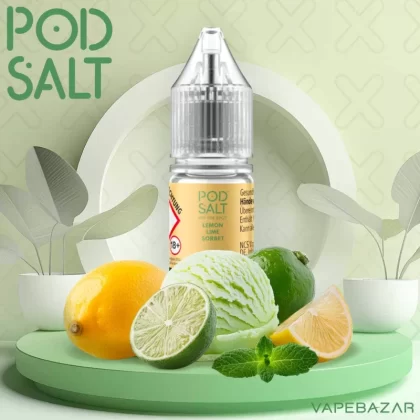 Pod Salt X Nikotinsalz Liquid – Lemon Lime Sorbet - Vapebazar
