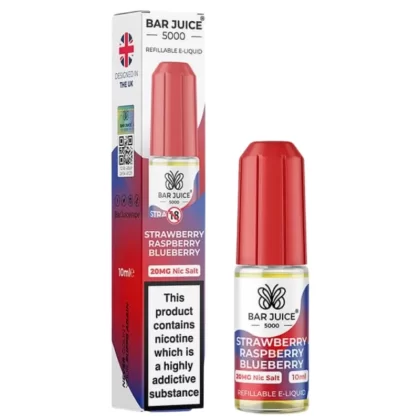 Strawberry Raspberry Blueberry Nic Salt E-Liquid by Bar Juice 5000 (10ml) - 10mg