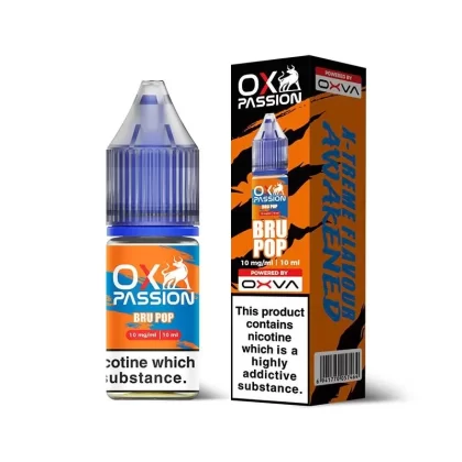 Bru Pop 10ml Nic Salt By Ox Passion - Nicotine Strength#20mg (Salt)>10mg (Salt)
