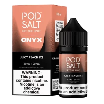 Pod Salt Onyx Juicy Peach Ice 30ml Salt E-Juice
