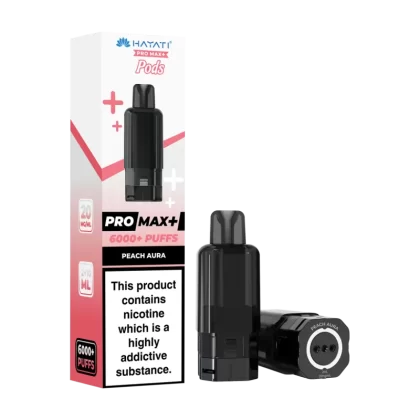 Peach Aura Hayati Pro Max+ Refill Pack - 20mg - Vape Product (C0DAC5)