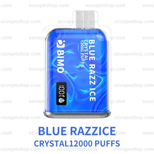BIMO Crystal 12k Puffs- Blue Razz Ice - Ozvapeone (248F44)