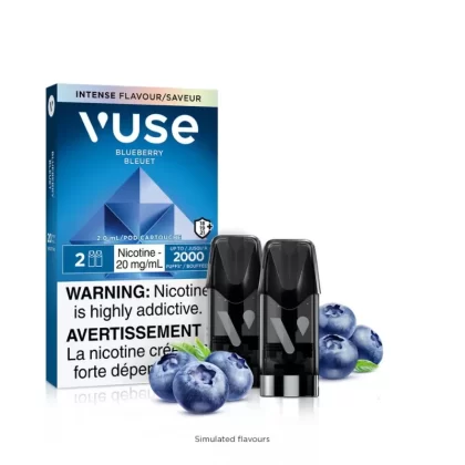 Vuse Blueberry Epod Pod - Vape Product, 20MG (ONT-TAX)