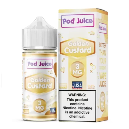 Pod Juice - Golden Custard - 100ML E-Liquid - 3MG