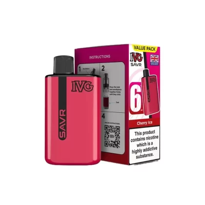 IVG SAVR Cherry Ice Vape Kit - Strength#20mg (654A9F)