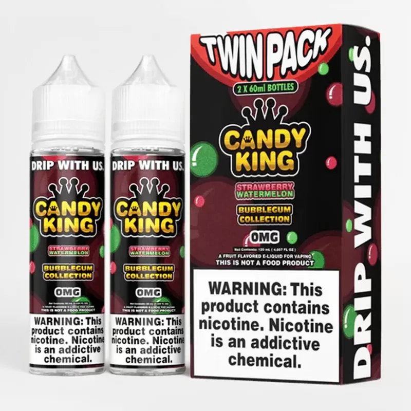 Straw Watermelon Bubblegum Candy King 120mL 70VG E-liquid