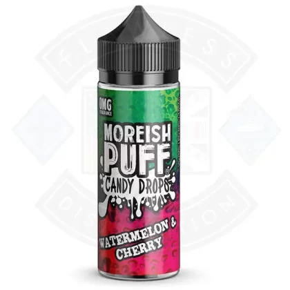 Moreish Puff Candy Drops Watermelon & Cherry 0mg 100ml Shortfill E-liquid