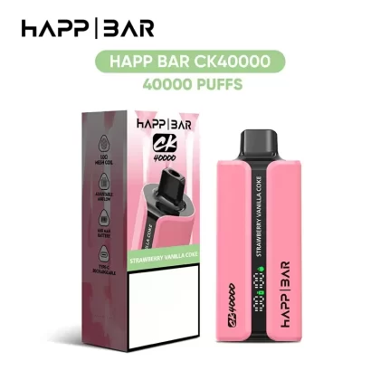 Happ Bar CK40000 | 40000 puffs, 40ml, LED display, 16 options, Type-C rechargeable, bulk disposable vape - Aiviouvapes