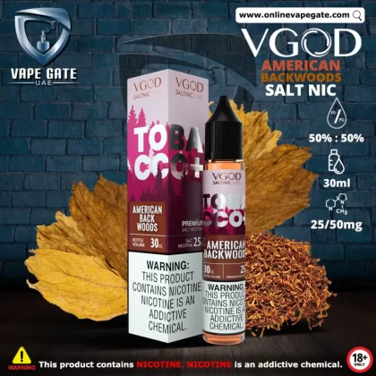 VGOD Tobacco Plus American Backwoods Salt Nic - 30ml