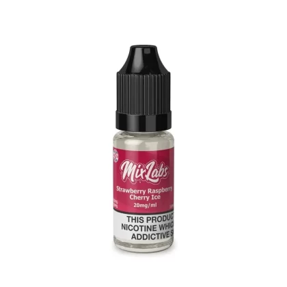 Strawberry Raspberry Cherry Ice 10ml By Mix Labs Nic Salt - Nicotine Strength#10mg (Salt)>20mg (Salt)>5mg (Salt) (67FB4B)