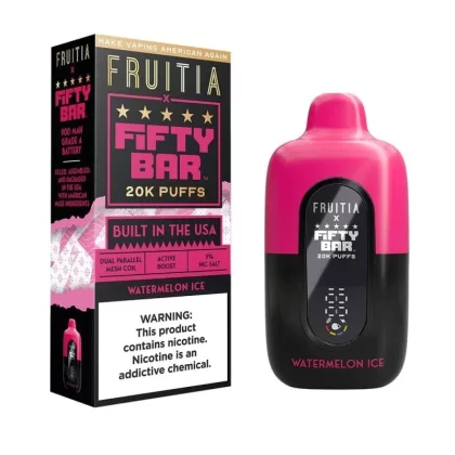 Watermelon Ice Fruita x Fifty Bar Vape 20K Disposable
