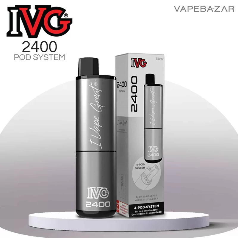 IVG 2400 – 4 Pod System – Device – Silver