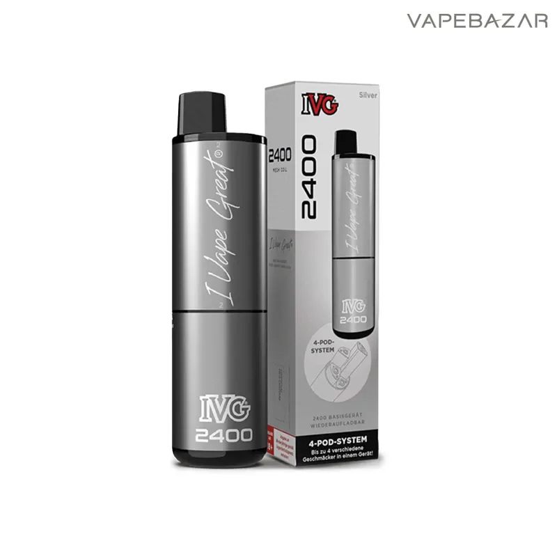 IVG 2400 – 4 Pod System – Device – Silver - Image 3