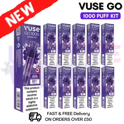 Vuse Go 1000 Grape ICE Box Of 10